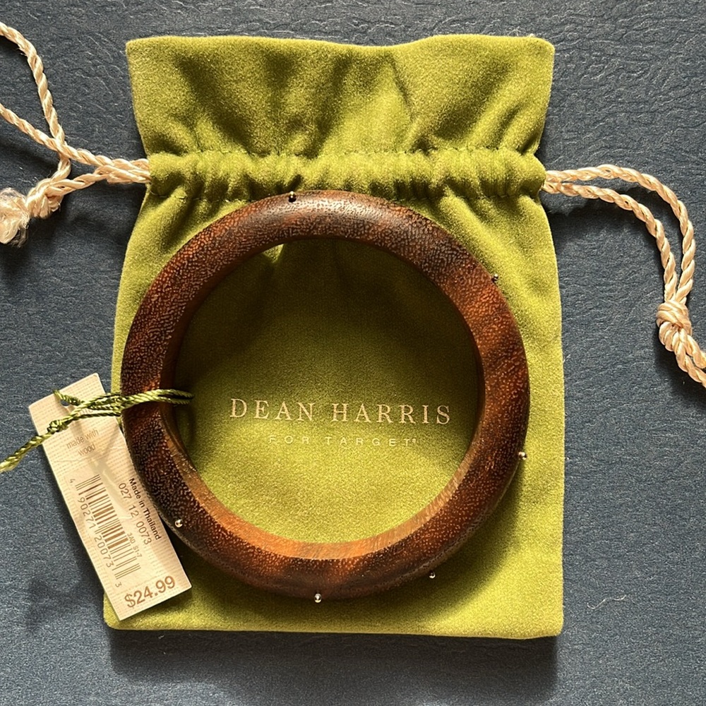 Dean Harris for Target wooden bangle with silver accents